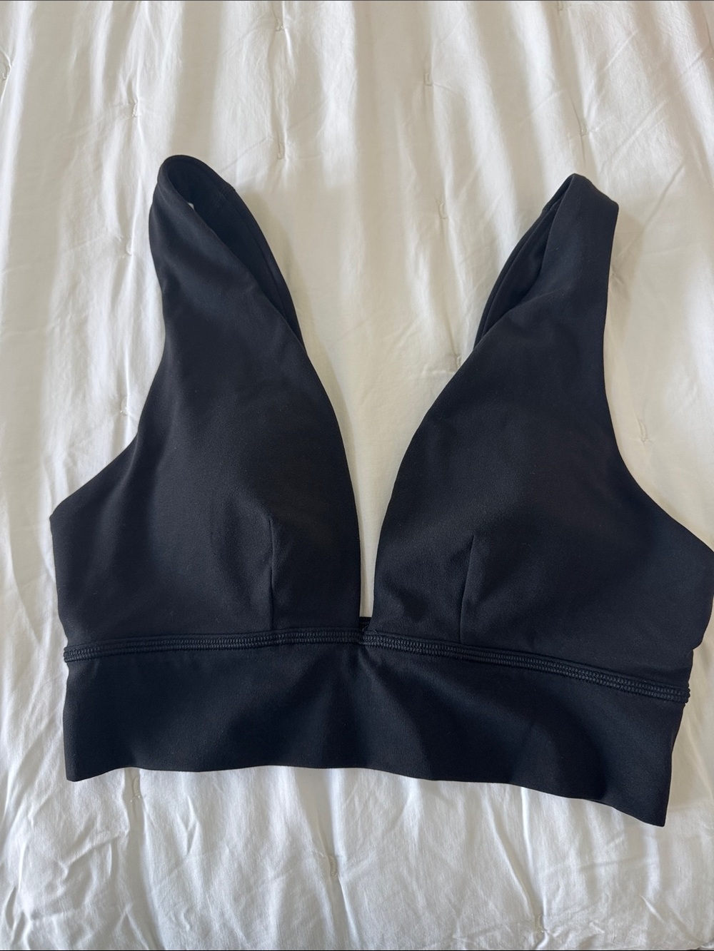 Vuori Black V-Neck Bralette